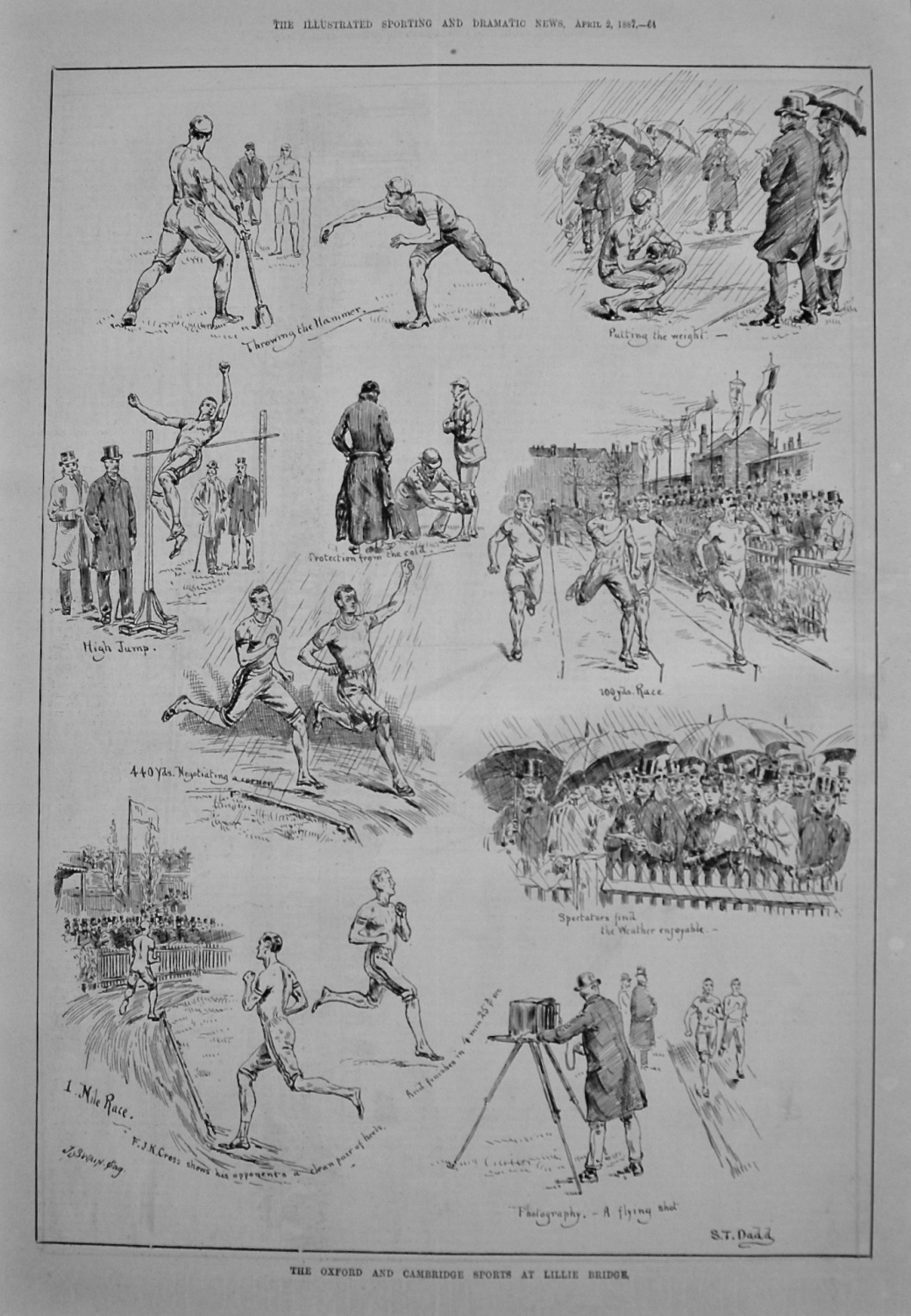 The Oxford and Cambridge Sports at Lillie Bridge. 1887