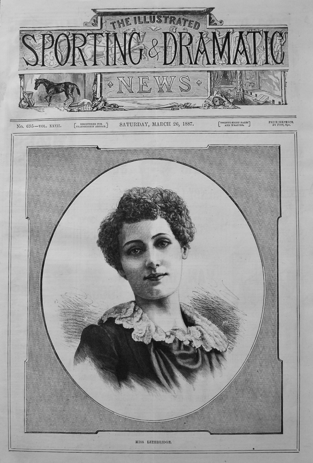 Miss Alice Lethbridge. 1887