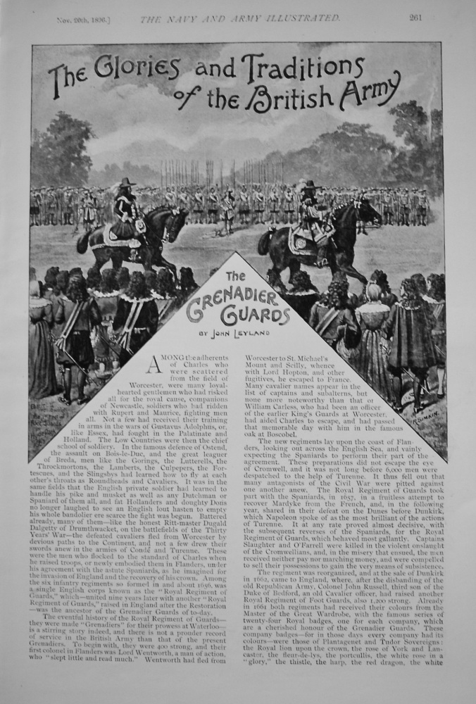 The Glories and Traditions of the British Army : "The Grenadier Guards." Written by John Leyland. 1896