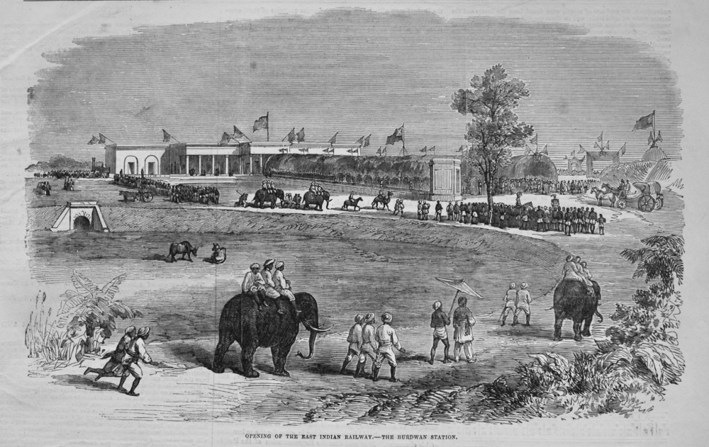 Opening of the East Indian Railway.- The Burden Station. 1855