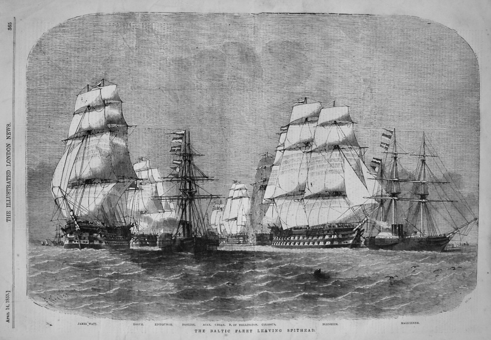 Baltic Fleet Leaving Spithead. 1855