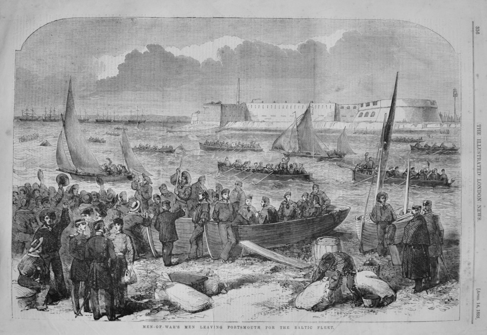 Men-of-War's Men Leaving Portsmouth for the Baltic Fleet. 1855