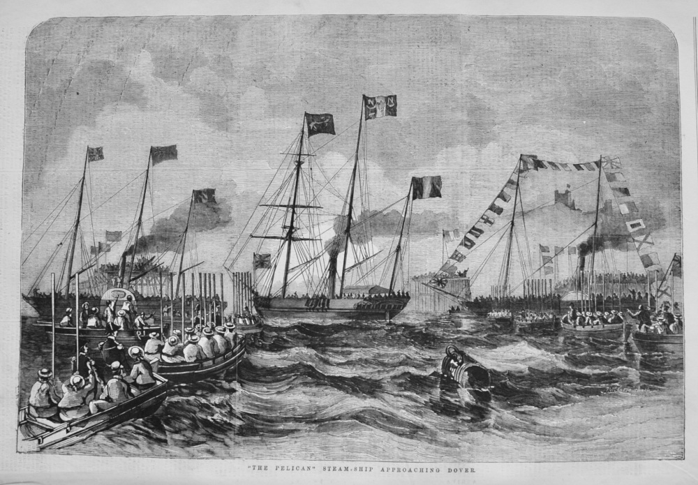 'The Pelican" Steam-Ship Approaching Dover. 1855