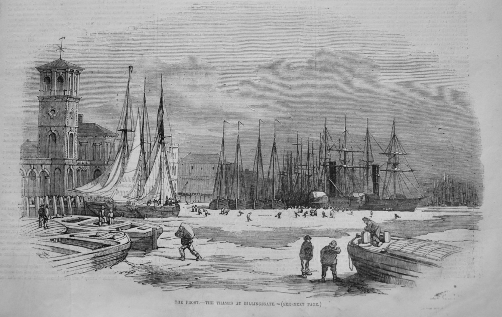 The Frost.- The Thames at Billingsgate. 1855