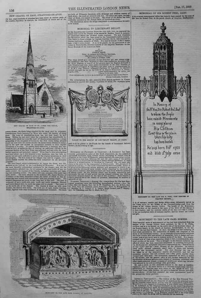 New Chapel of Ease of St. James the Great, Stratford-on-Avon. 1855
