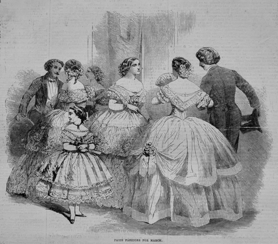 Paris Fashions for March 1855.