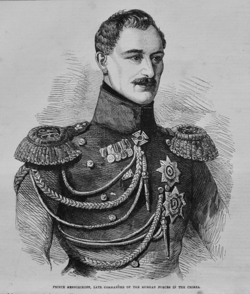 Prince Menschikoff, Late Commander of the Russian Forces in the Crimea. 185