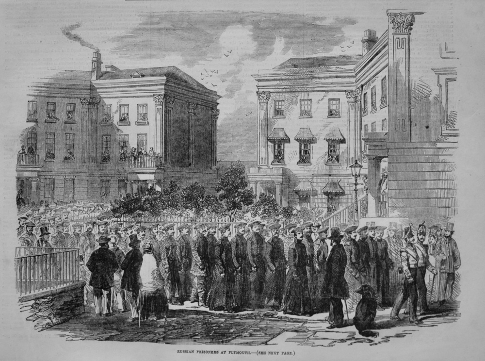 Russian Prisoners at Plymouth. 1855