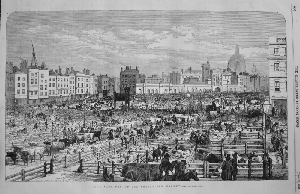 The Last Day of Old Smithfield Market. 1855