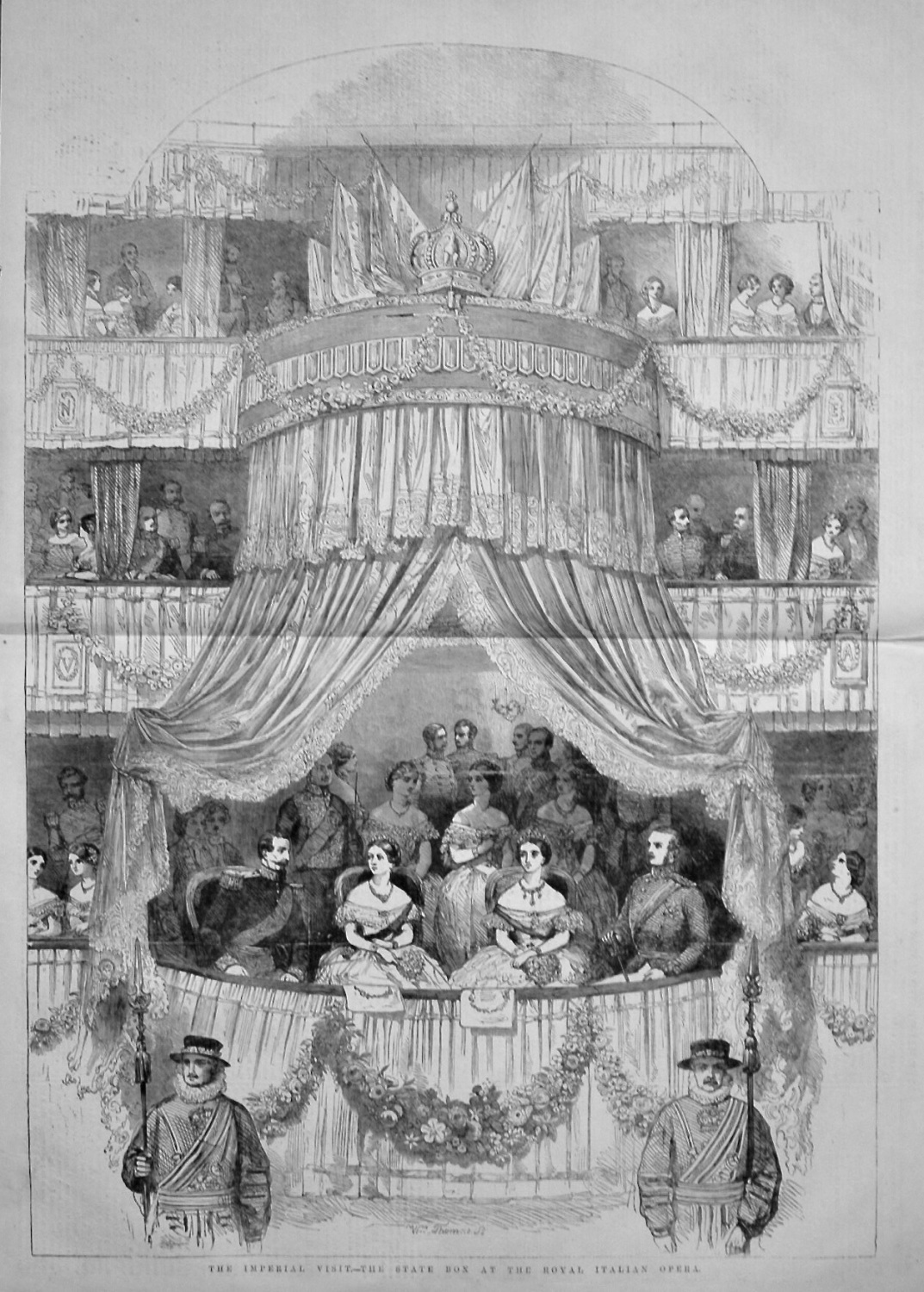 The Imperial Visit.- The State Box at the Royal Italian Opera. 1855