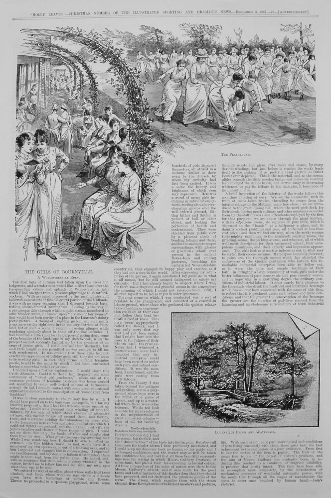 The Girls of Bournville.. A Worcestershire Eden. 1855