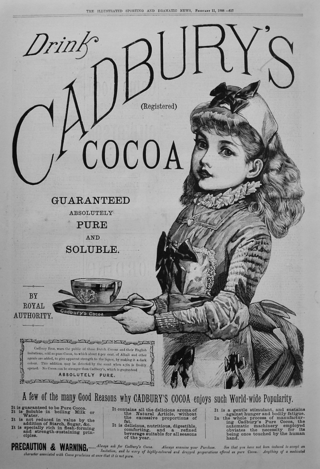 Cadbury's Cocoa. 1888