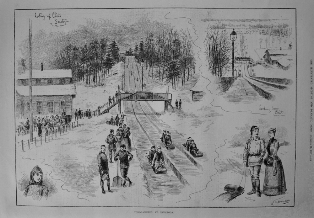 Toboganning in Saratoga. 1887