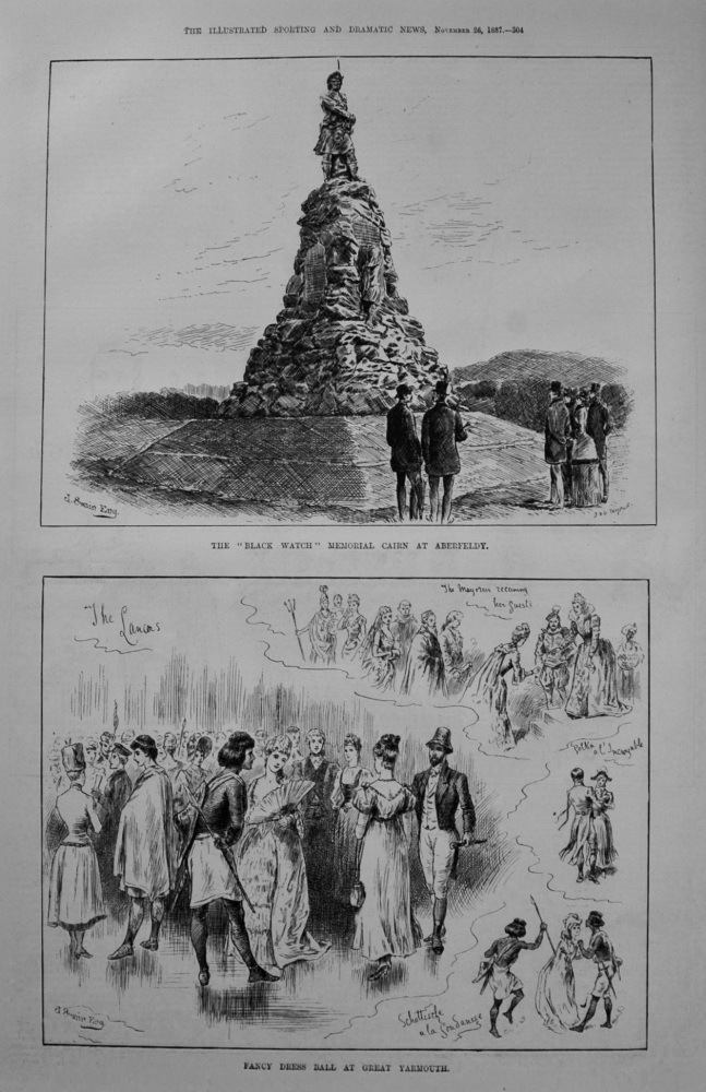 The "Black Watch" Memorial Cairn at Aberfeldy. 1887