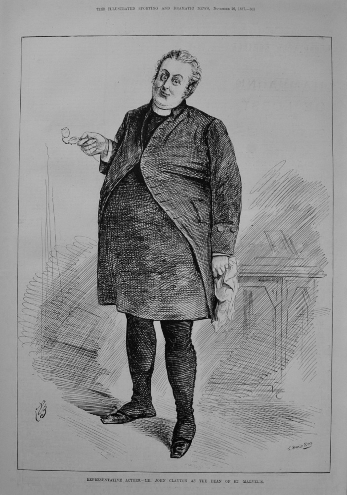 Representative Actors.- Mr. John Clayton as the Dean of St. Marvel's. 1887