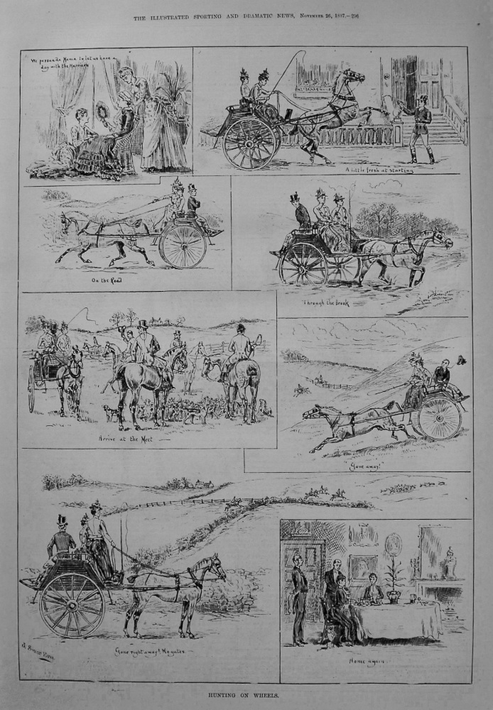 Hunting on Wheels. 1887