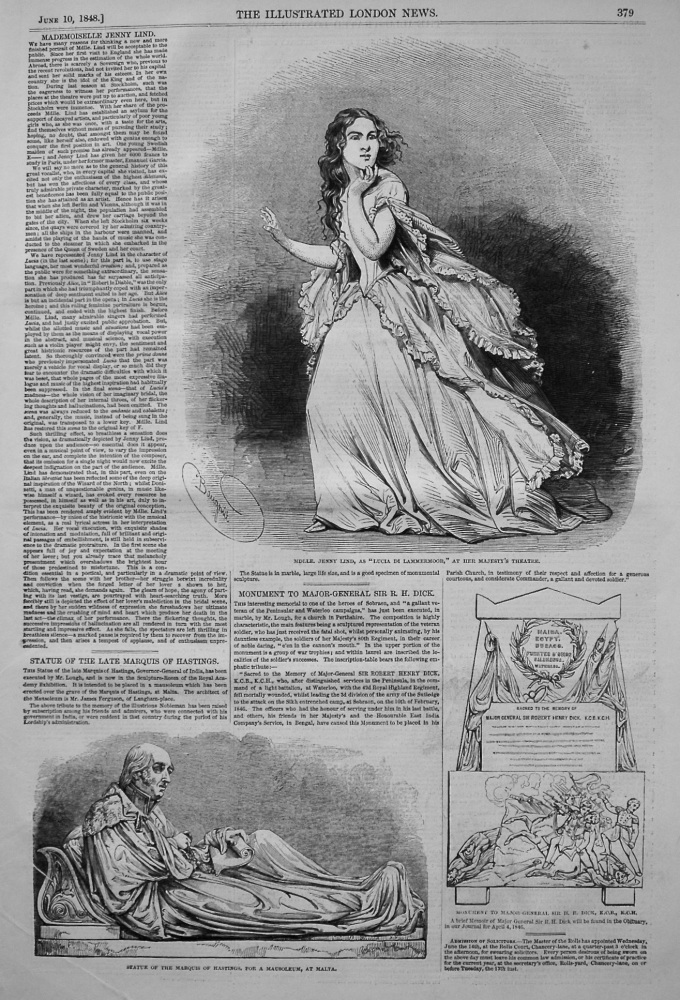 Mademoiselle Jenny Lind. 1848.