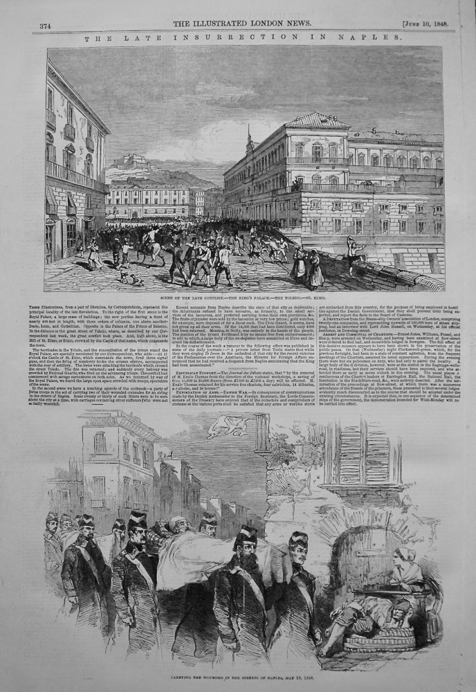 The Late Insurrection in Naples. 1848