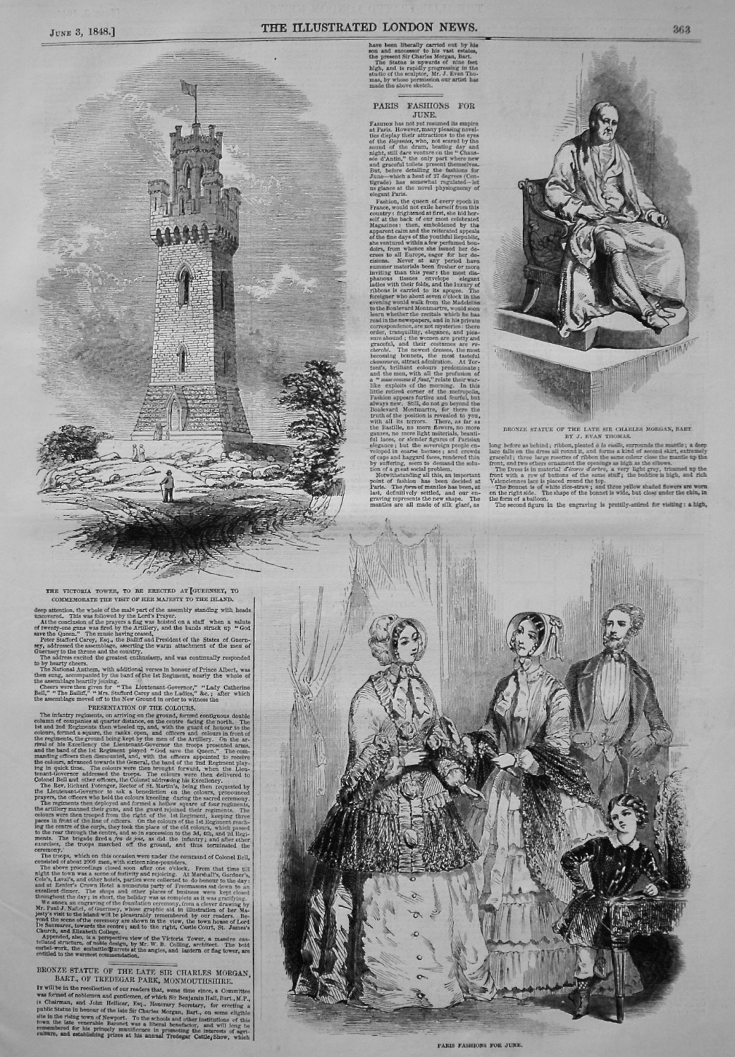 The Victoria Tower, to be erected at Guernsey, to Commemorate the visit of 