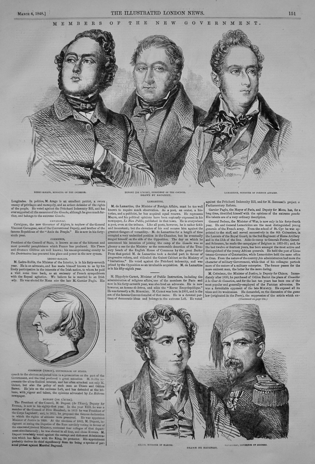 Members of the new Government. (France) 1848