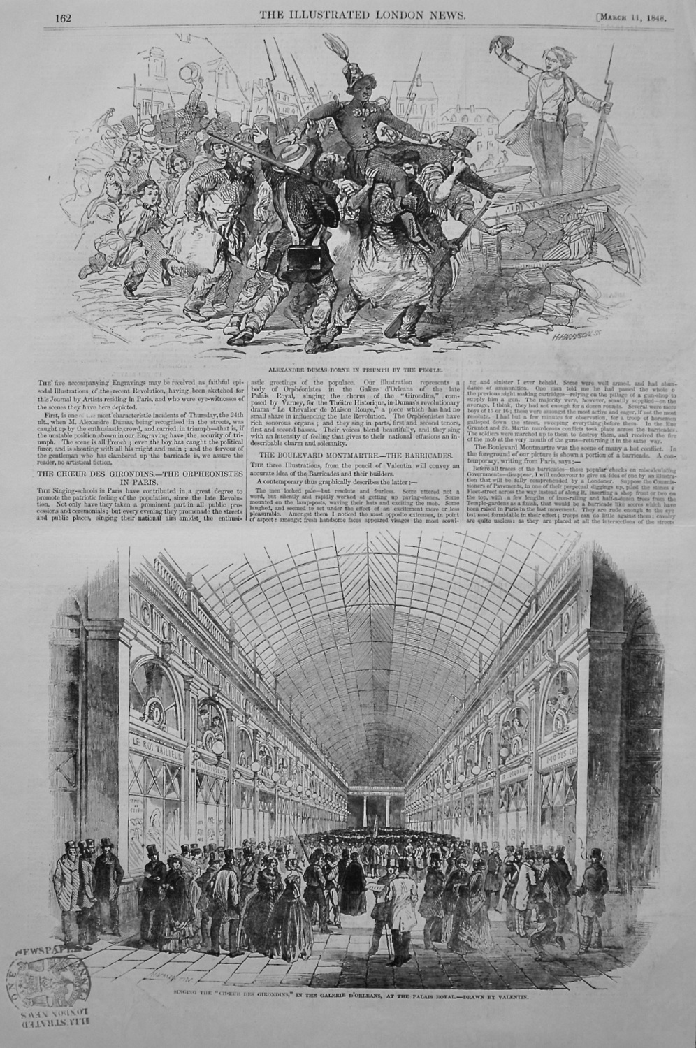 The Choeur Des Girondins.- The Orpheonistes in Paris. 1848