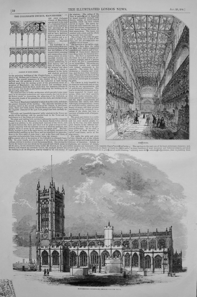 The Collegiate Church, Manchester. 1848