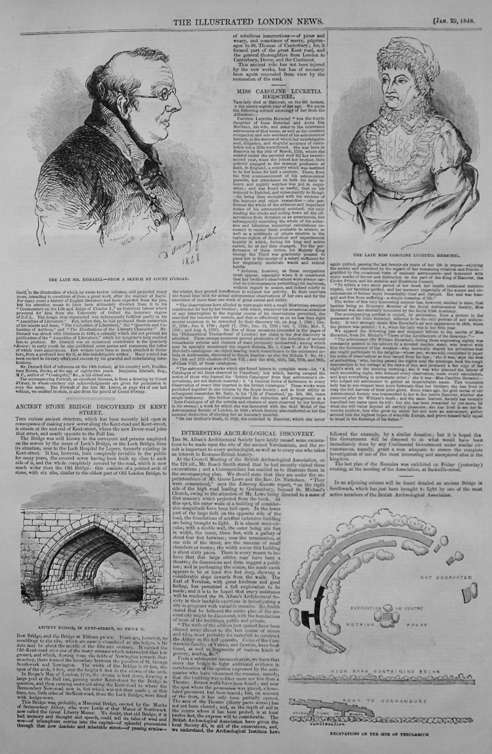 Miss Caroline Lucretia Herschel. 1848.