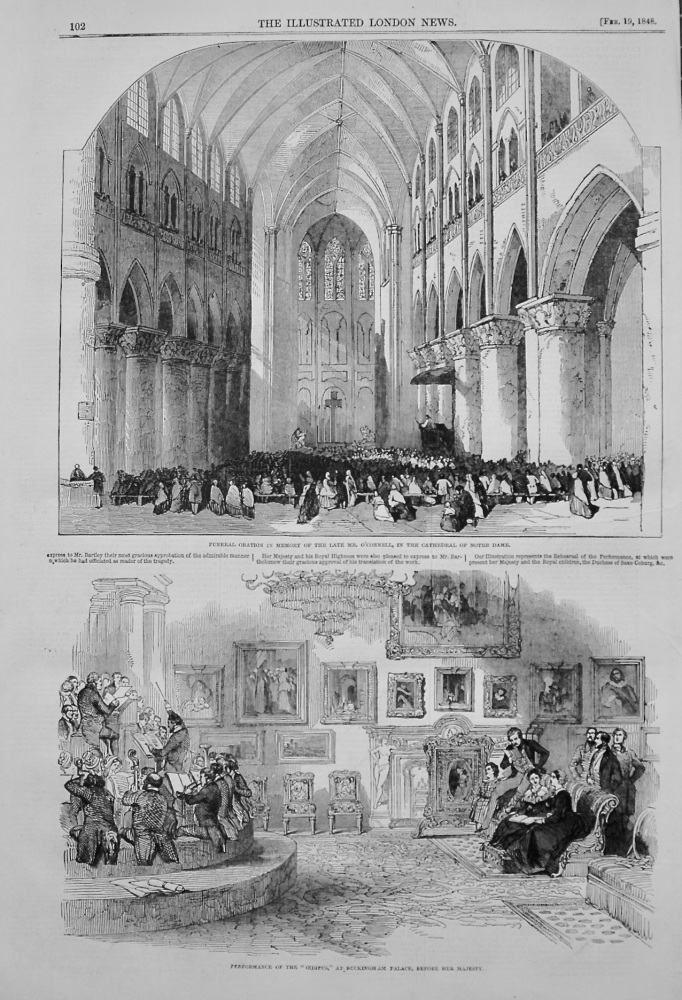 Performance of the "Oedipus," at Buckingham Palace before Her Majesty. 1848
