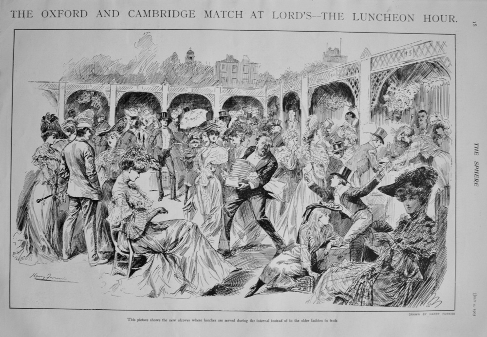 Oxford and Cambridge Match at Lord's- The Luncheon Hour. 1903