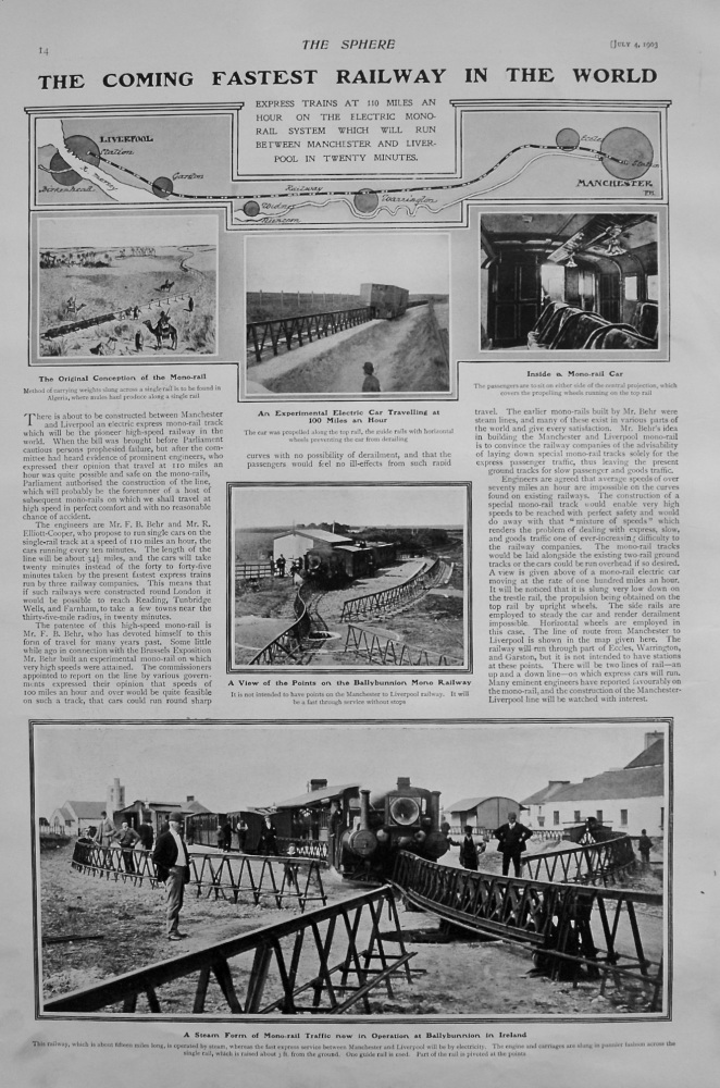 The Coming Fastest Railway in the World. 1903