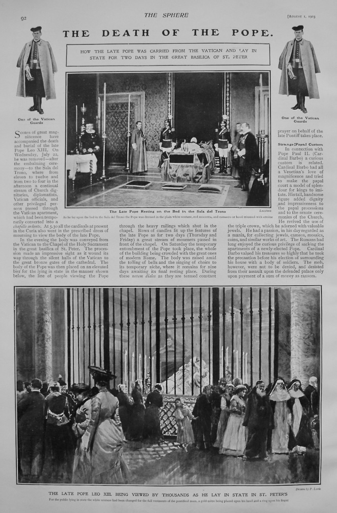The Death of the Pope. (Pope Leo XIII.) 1903