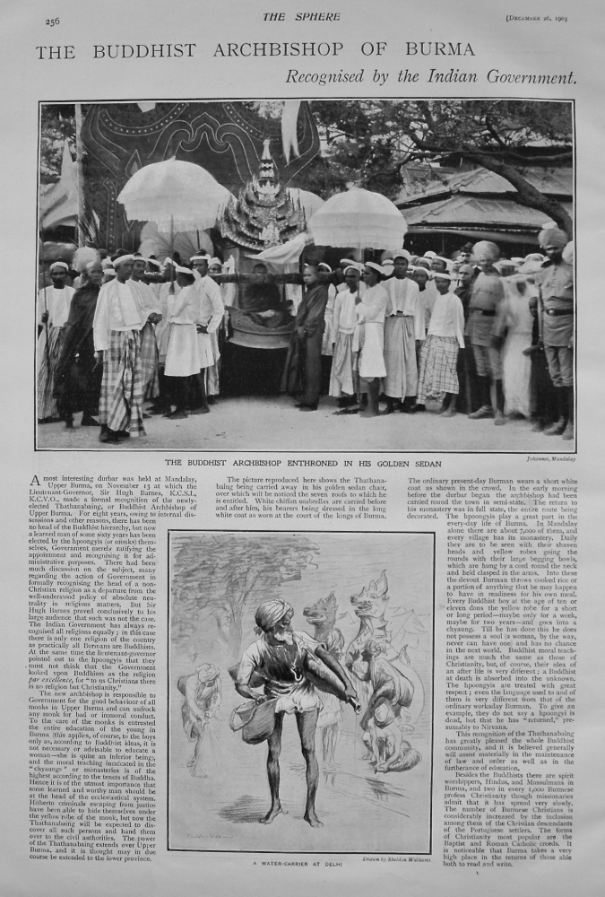 The Buddhist Archbishop of Burma : Recognised by the Indian Government. 1903