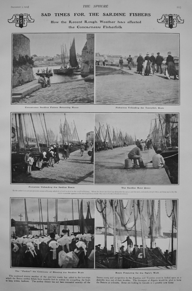 Sad Times for Sardine Fishers : How the Recent Rough Weather has affected the Concarneau Fisherfolk. 1903