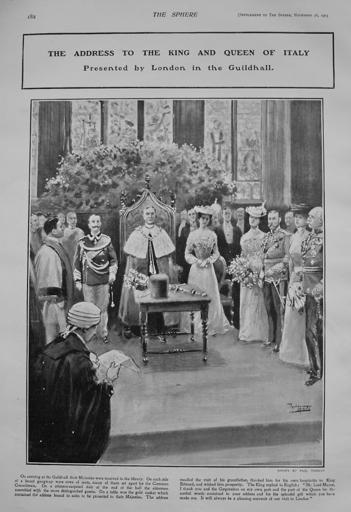The Address to the King and Queen of Italy Presented by London in the Guildhall. 1903