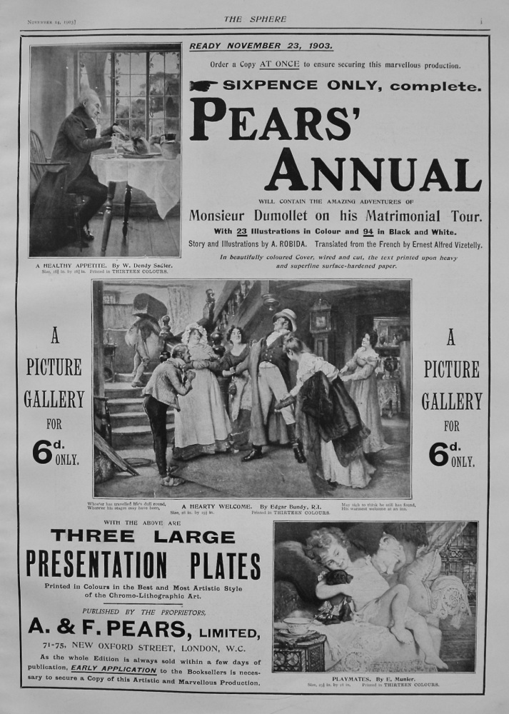 A. & F. Pears, Limited. (Pears' Annual) 1903