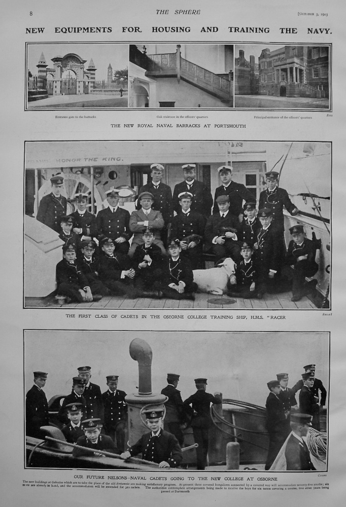 New Equipment for Housing and Training the Navy. 1903