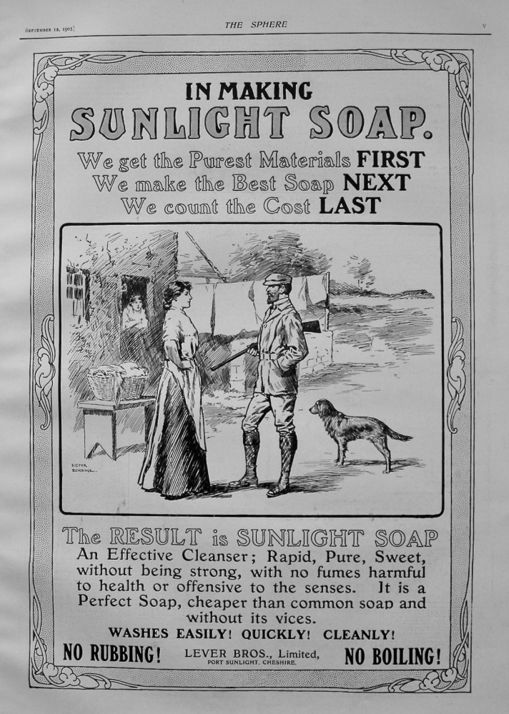 Sunlight Soap. September 1903.