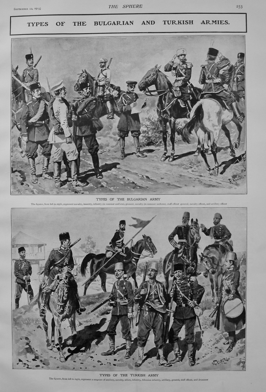 Types of the Bulgarian and Turkish Armies. 1903