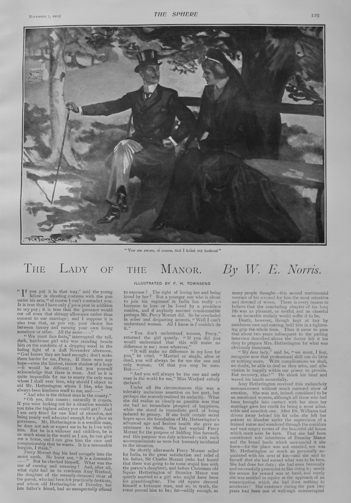 The Lady of the Manor. Written by W. E. Norris. 1903