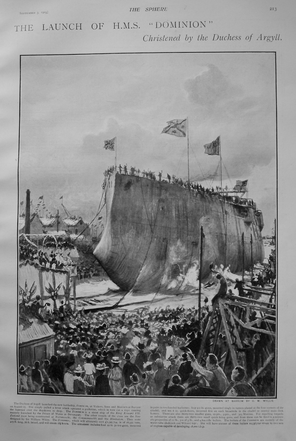 The Launch of H.M.S. 