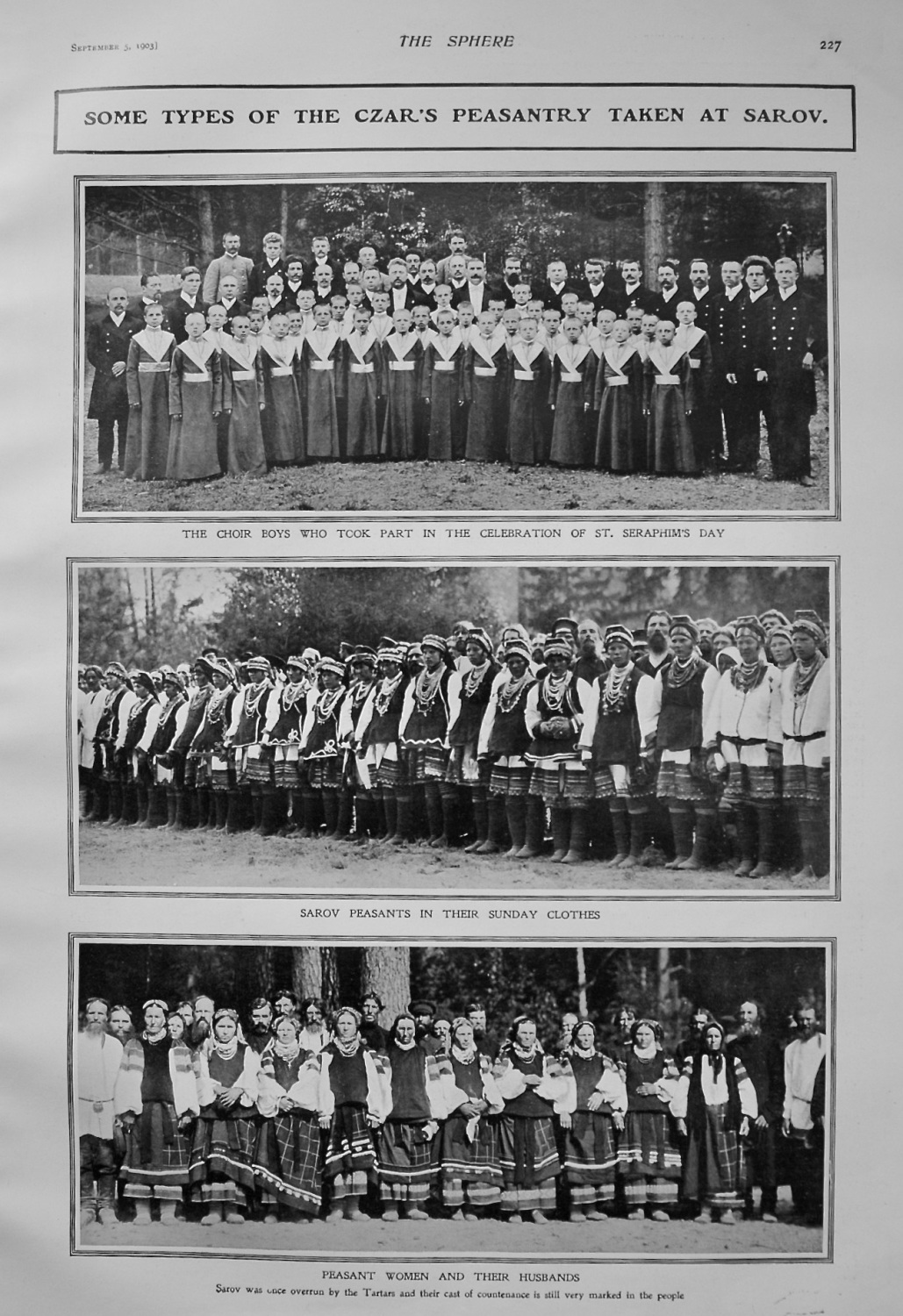 Some Types of the Czar's Peasantry taken at Sarov. 1903