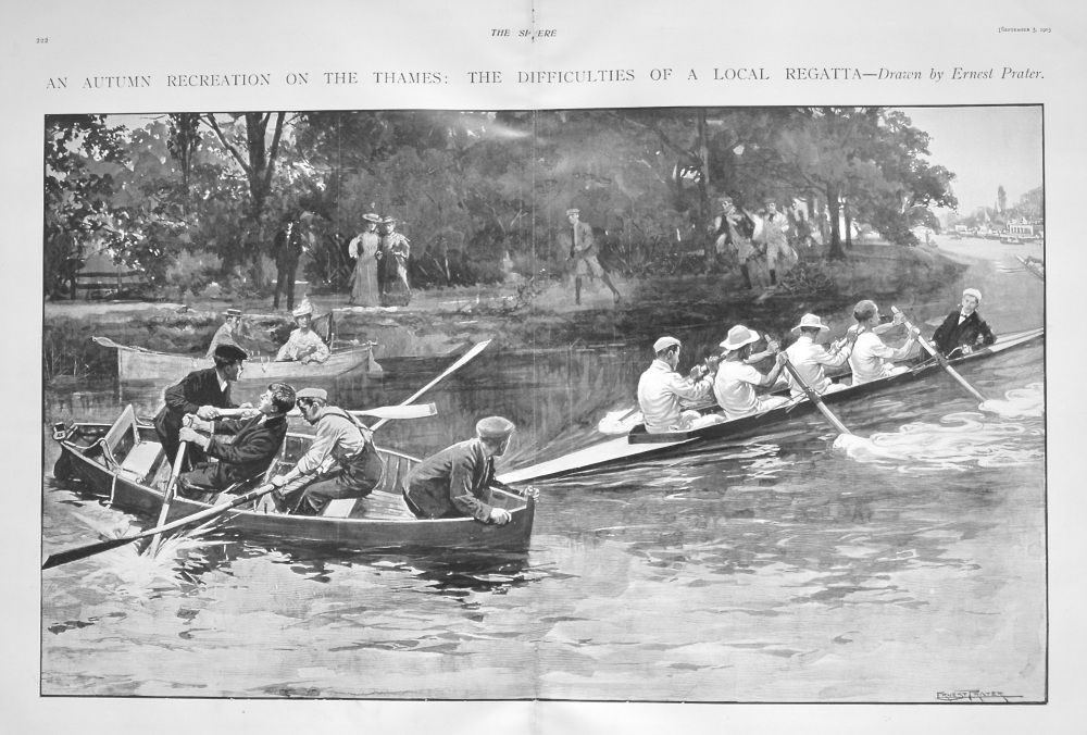An Autumn Recreation on the Thames : The Difficulties of a Local Regatta. 1
