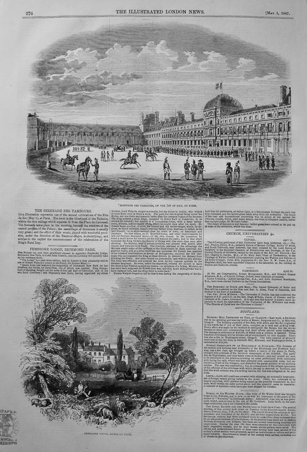 Pembroke Lodge, Richmond Park. 1847