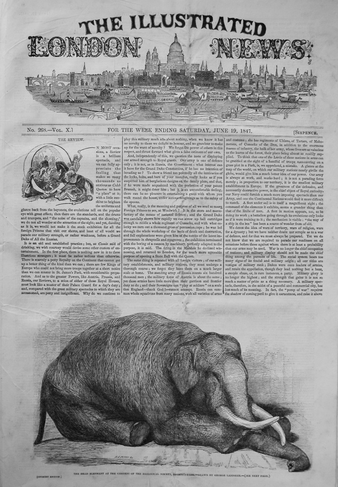 Illustrated London News, June 19th, 1847.