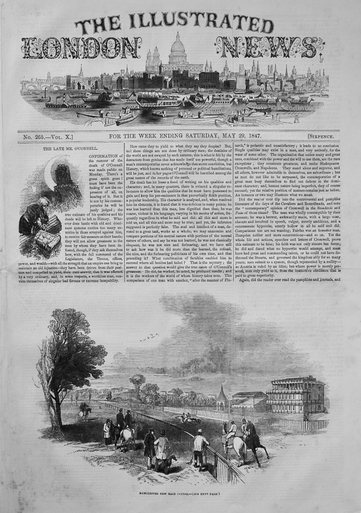 Illustrated London News,  May 29th, 1847.