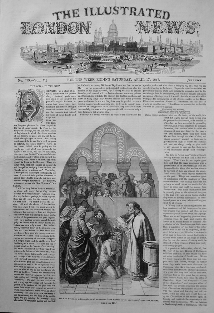 Illustrated London News,  April 17th, 1847.