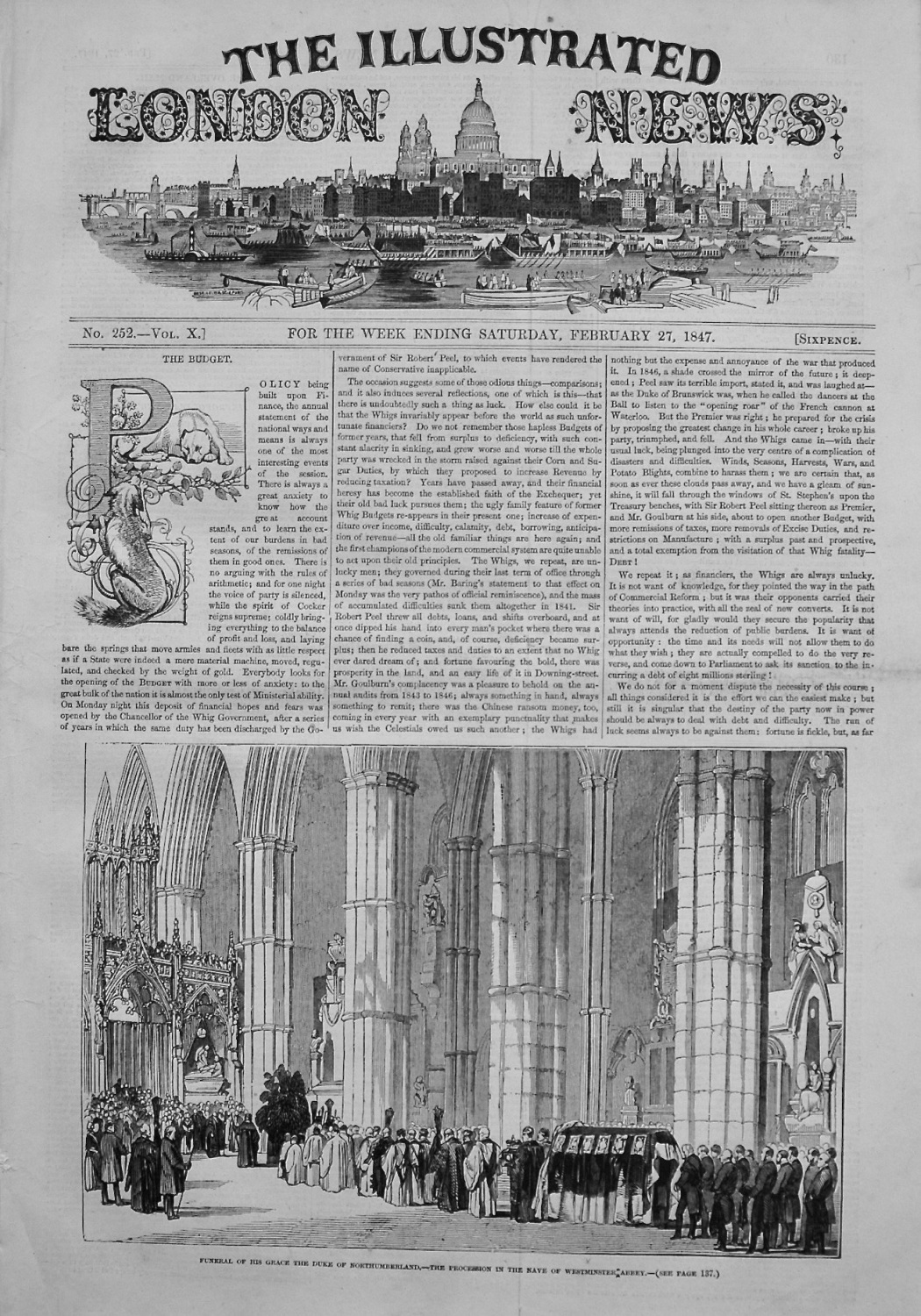 Illustrated London News. February 27th, 1847.