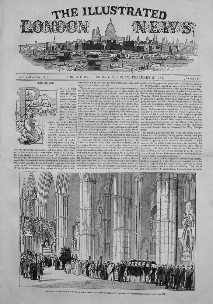 Illustrated London News, February 27th, 1847.