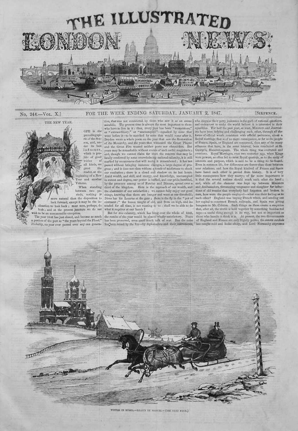 Illustrated London News. January 2nd, 1847.