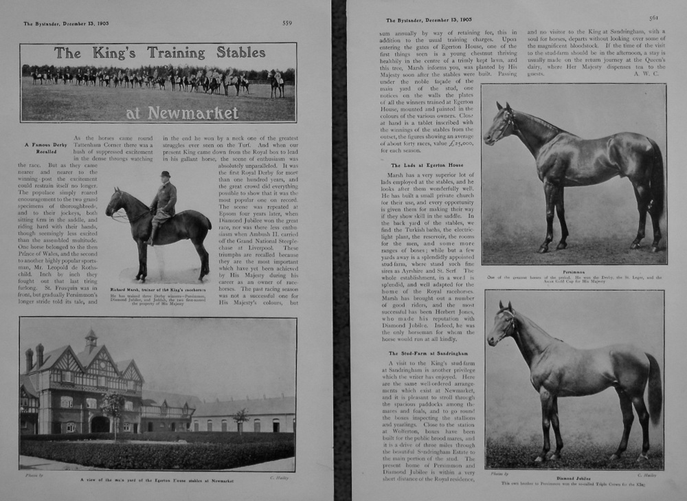 The King's Training Stable at Newmarket. 1905
